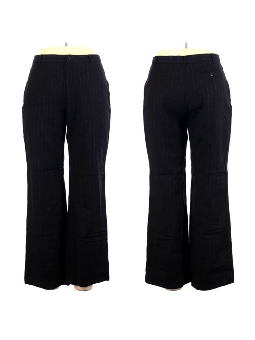 PHILIPPE ADEC 100% Wool Striped High Rise Trouser Pants 14